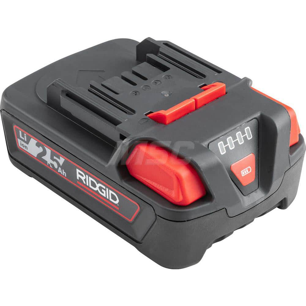 Ridgid - Power Tool Batteries; Voltage: 18.00 ; Battery Chemistry: Lithium-Ion ; Battery Capacity (Ah): 2.50 ; Time to Charge (Minutes): 43.00 - Exact Industrial Supply