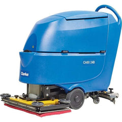 Clarke - 24" Cleaning Width, Battery Powered Walk Behind & Floor Scrubber - 1 hp, 2,250 RPM, 47" Water Lift, 16 Gal Tank Capacity, Series CA60 - Americas Tooling