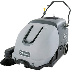 Advance - 41" Cleaning Width, Battery Powered Walk Behind & Sweeper - 0.9 hp, 420 RPM, Series SW900 - Americas Tooling