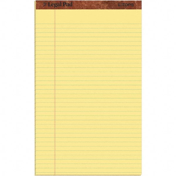 TOPS - Note Pads, Writing Pads & Notebooks Writing Pads & Notebook Type: Writing Pad Size: 8-1/2 x 14 - Americas Tooling