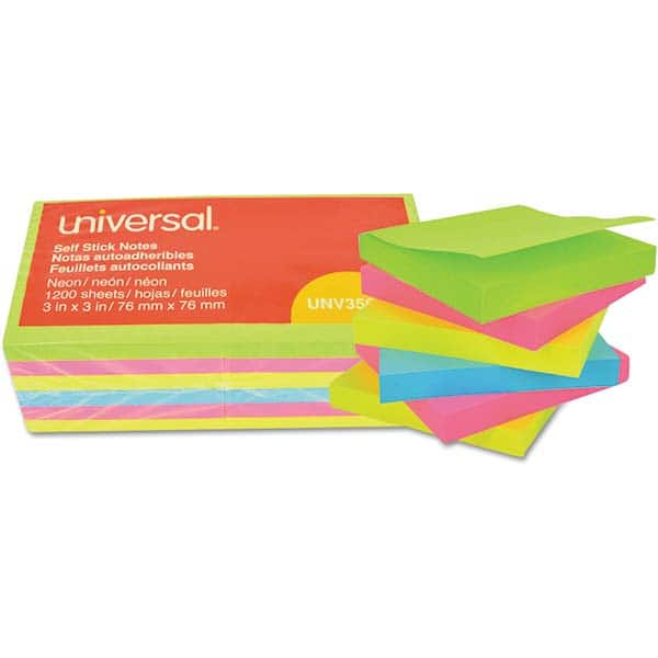 UNIVERSAL - Note Pads, Writing Pads & Notebooks Writing Pads & Notebook Type: Self-Stick Notes Size: 3 x 3 - Americas Tooling