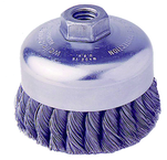 4" Single Row Wire Cup Brush - .020 Bronze; 5/8-11 A.H.; - Non-Sparking Wire Wheel - Americas Tooling