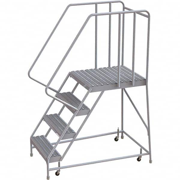 TRI-ARC - Rolling & Wall Mounted Ladders & Platforms Type: Rolling Warehouse Ladder Style: Rolling Safety Ladder - Americas Tooling