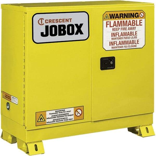 Jobox - Safety Cabinets   Hazardous Chemical Type: Flammable and Combustible Liquids    Color: Yellow - Americas Tooling