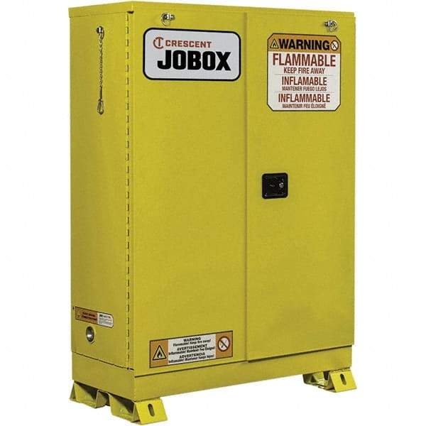 Jobox - Safety Cabinets   Hazardous Chemical Type: Flammable and Combustible Liquids    Color: Yellow - Americas Tooling