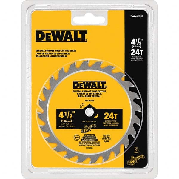 DeWALT - Wet & Dry-Cut Saw Blades Blade Diameter (Inch): 4-1/2 Blade Material: Carbide-Tipped - Americas Tooling