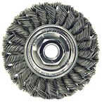 4" Diameter - 5/8-11" Arbor Hole - Knot Twist Stainless Straight Wheel - Americas Tooling