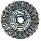 4" Diameter - 1/2-13" Arbor Hole - Knot Twist Steel Wire Straight Wheel - Americas Tooling