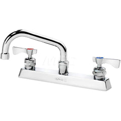 Industrial & Laundry Faucets; Type: Base Mount Faucet; Style: Base Mounted; Design: Base Mounted; Handle Type: Lever; Spout Type: Swing Spout/Nozzle; Mounting Centers: 8; Spout Size: 6; Finish/Coating: Chrome Plated Brass; Type: Base Mount Faucet