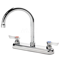 Industrial & Laundry Faucets; Type: Base Mount Faucet; Style: Base Mounted; Design: Base Mounted; Handle Type: Lever; Spout Type: Gooseneck; Mounting Centers: 8; Spout Size: 6; Finish/Coating: Chrome Plated; Type: Base Mount Faucet; Minimum Order Quantity