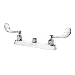 Industrial & Laundry Faucets; Type: Base Mount Faucet; Style: Base Mounted; Design: Base Mounted; Handle Type: Wrist Blade; Spout Type: No Spout; Mounting Centers: 8; Finish/Coating: Chrome Plated Brass; Type: Base Mount Faucet; Minimum Order Quantity: So