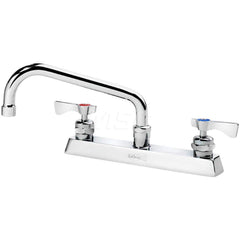 Industrial & Laundry Faucets; Type: Base Mount Faucet; Style: Base Mounted; Design: Base Mounted; Handle Type: Lever; Spout Type: Swing Spout/Nozzle; Mounting Centers: 8; Spout Size: 8; Finish/Coating: Chrome Plated Brass; Type: Base Mount Faucet