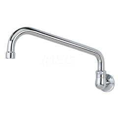 Industrial & Laundry Faucets; Type: Remote Spout; Style: Wall Mount; Design: Swivel Spout Faucet; Handle Type: No Handle; Spout Type: Swing Spout/Nozzle; Mounting Centers: Single Hole; Spout Size: 10; Finish/Coating: Chrome Plated Brass; Type: Remote Spou