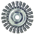 4" Diameter - 5/8-11" Arbor Hole - Knot Cable Twist Steel Wire Straight Wheel - Americas Tooling