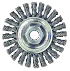 4" Diameter - 5/8-11" Arbor Hole - Knot Cable Twist Stainless Straight Wheel - Americas Tooling