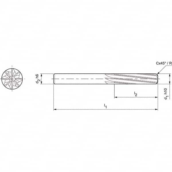 Mapal - Spiral Router Bits Cutting Diameter (mm): 10.00 Number of Flutes: 8 - Americas Tooling