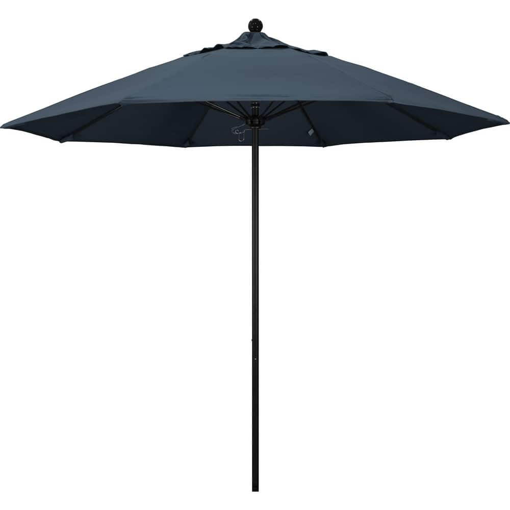 Patio Umbrellas; Diameter (Feet): 9; Height (Feet): 8.583; Fabric Color: Sapphire Blue; Base Included: No; Canopy Fabric: Pacifica; Fade Resistant: Yes; Additional Information: Push Lift; Frame Material: Aluminum