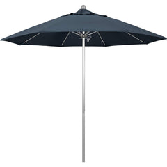 Patio Umbrellas; Diameter (Feet): 9; Height (Feet): 8.583; Fabric Color: Sapphire Blue; Base Included: No; Canopy Fabric: Pacifica; Fade Resistant: Yes; Additional Information: Push Lift; Frame Material: Aluminum