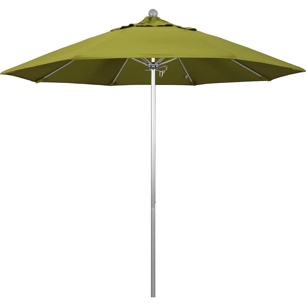 Patio Umbrellas; Diameter (Feet): 9; Height (Feet): 8.583; Fabric Color: Ginkgo; Base Included: No; Canopy Fabric: Pacifica; Fade Resistant: Yes; Additional Information: Push Lift; Frame Material: Aluminum