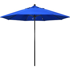 Patio Umbrellas; Diameter (Feet): 9; Height (Feet): 8.750; Fabric Color: Royal Blue; Base Included: No; Canopy Fabric: Olefin; Fade Resistant: Yes; Additional Information: Push Lift; Frame Material: Fiberglass