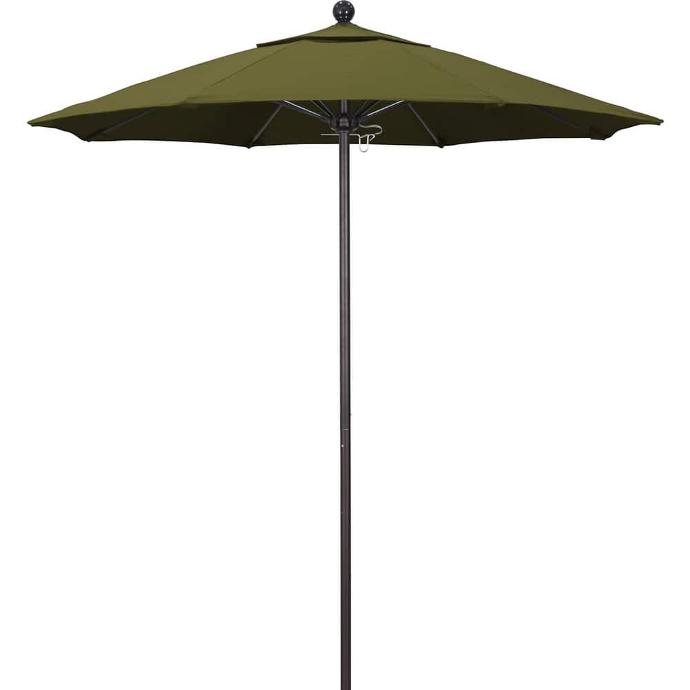 Patio Umbrellas; Diameter (Feet): 7.5; Height (Feet): 8.000; Fabric Color: Palm; Base Included: No; Canopy Fabric: Pacifica; Fade Resistant: Yes; Additional Information: Push Lift; Frame Material: Aluminum