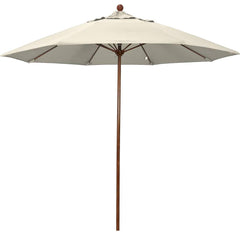 Patio Umbrellas; Diameter (Feet): 9; Height (Feet): 8.583; Fabric Color: Beige; Base Included: No; Canopy Fabric: Olefin; Fade Resistant: Yes; Additional Information: Push Lift; Frame Material: Aluminum