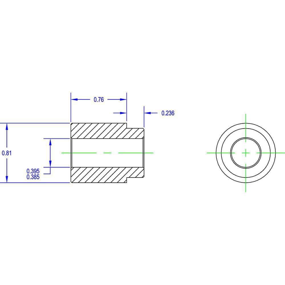 Drive Tighteners, Idlers & Aligners; Product Type: Mounting Adapter; Material: Steel; Width (Inch): 1; Width (Decimal Inch): 1; Mounting Hole Diameter: 0.3850; Bore Diameter: 0.6690; Overall Diameter: 0.810; Minimum Order Quantity: Steel; Material: Steel;