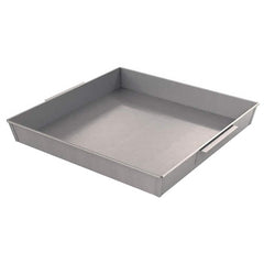 Pots, Pans & Trays; Pot Type: With Handles; Pot Material: Steel; Volume Capacity: 1728.0; Overall Depth: 3.0000 in; Finish: Galvanized; Color: Gray; Depth (Inch): 3.0000 in