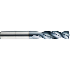 ‎3/16″ Dia. × 1/4″ Shank × 1″ Flute Length × 2-5/8″ OAL, 3xD, 145°, TA, 2 Flute, External, Round Solid Carbide Drill - Exact Industrial Supply