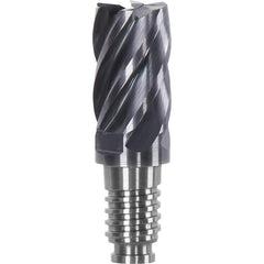 Corner Radius & Corner Chamfer End Mill Heads; Chamfer Angle: 45.000; Connection Type: Duo-Lock 12; Centercutting: Yes; Flute Type: Spiral; Number Of Flutes: 6; End Mill Material: Solid Carbide; Overall Length: 0.94