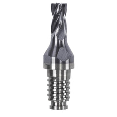 Square End Mill Heads; Mill Diameter (mm): 16.00; Mill Diameter (Decimal Inch): 0.6299; Number of Flutes: 3; Length of Cut (Decimal Inch): 0.9449; Length of Cut (mm): 24.0000; Connection Type: Duo-Lock 16; Overall Length (Inch): 1.2598; Overall Length (mm