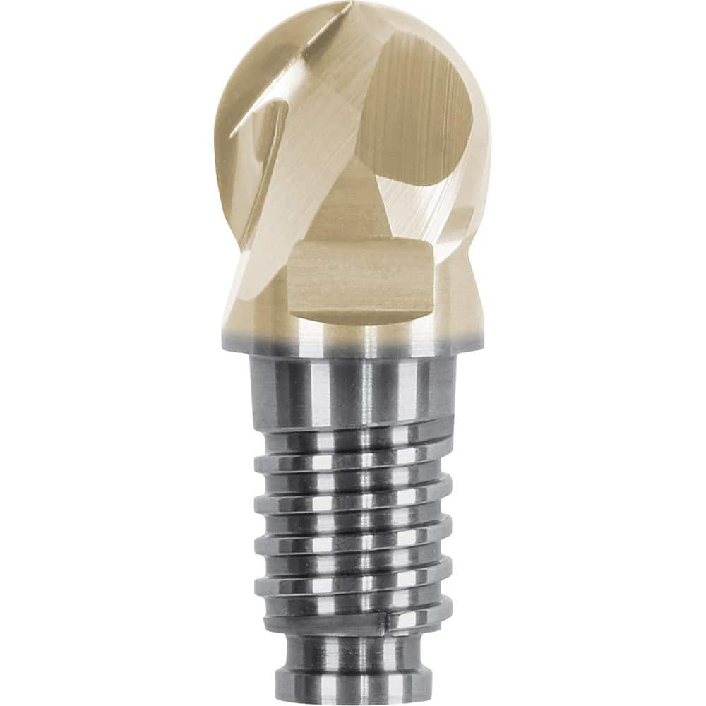 Ball End Mill Heads; Mill Diameter (mm): 16.00; Mill Diameter (Decimal Inch): 0.6299; Number of Flutes: 2; Length of Cut (mm): 12.0000; Length of Cut (Inch): 0.4724; Connection Type: Duo-Lock 16; Overall Length (mm): 20.0000; Overall Length (Inch): 0.7874