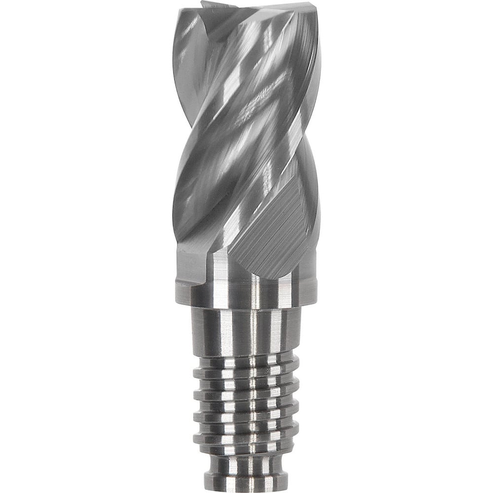 Corner Radius & Corner Chamfer End Mill Heads; Chamfer Angle: 45.000; Connection Type: Duo-Lock 16; Centercutting: Yes; Flute Type: Spiral; Number Of Flutes: 4; End Mill Material: Solid Carbide; Overall Length: 1.26