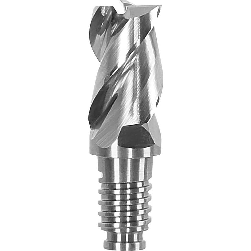 Corner Radius & Corner Chamfer End Mill Heads; Chamfer Angle: 45.000; Connection Type: Duo-Lock 20; Centercutting: Yes; Flute Type: Spiral; Number Of Flutes: 3; End Mill Material: Solid Carbide; Overall Length: 1.57