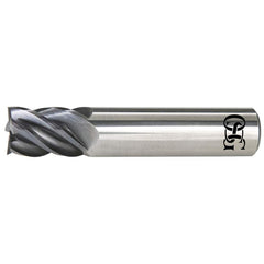 OSG - VGM5, 1/4" Diam, 3/8" LOC, 1/4" Shank Diam, 2" OAL, 5-Flute Carbide Square End Mill - Exact Industrial Supply