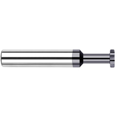 Harvey Tool - 3/8" Cut Diam, 1/8" Cut Width, 3/8" Shank, Straight-Tooth Woodruff Keyseat Cutter - Exact Industrial Supply