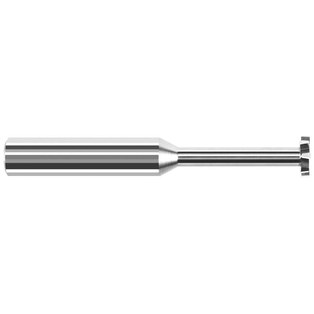 Harvey Tool - 1/4" Cut Diam, 3/64" Cut Width, 1/4" Shank, Staggered-Tooth Woodruff Keyseat Cutter - Exact Industrial Supply