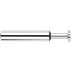 Harvey Tool - 1/4" Cut Diam, 3/64" Cut Width, 1/4" Shank, Straight-Tooth Woodruff Keyseat Cutter - Exact Industrial Supply