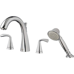 American Standard - Tub & Shower Faucets; Type: Tub Faucet with personal shower ; Style: Fluent ; Design: Ceramic Mixing Cartridge ; Material: Brass ; Handle Type: Lever ; Handle Material: Metal - Exact Industrial Supply