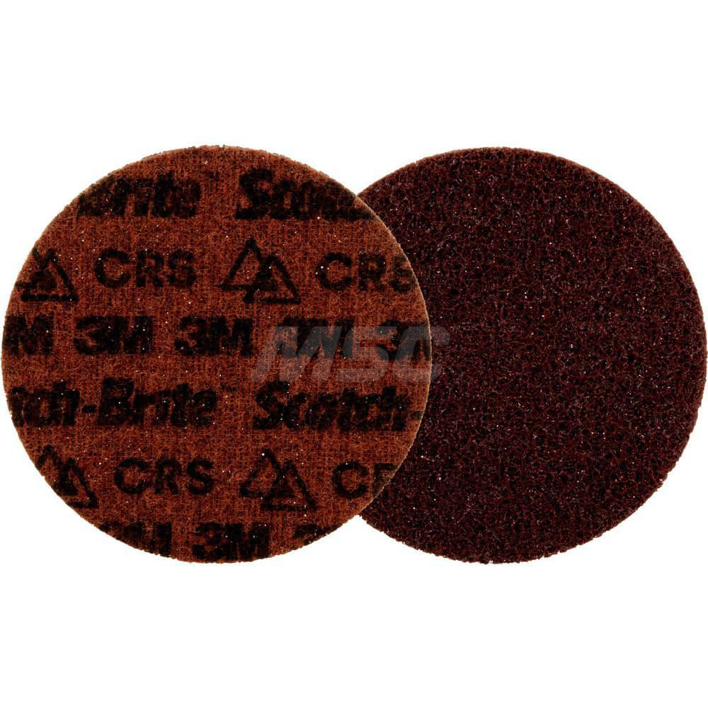 Quick-Change Disc: CD, 5″ Disc Dia, Ceramic, Non-Woven Brown, Non-Woven Backed, 12,000 RPM