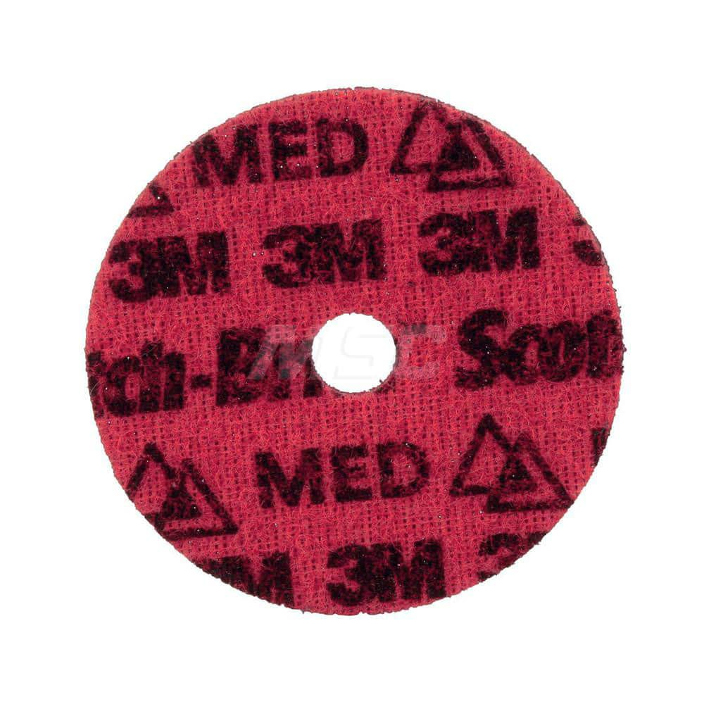 Quick-Change Disc: CD, 4″ Disc Dia, Ceramic, Non-Woven Red, Non-Woven Backed, 15,000 RPM