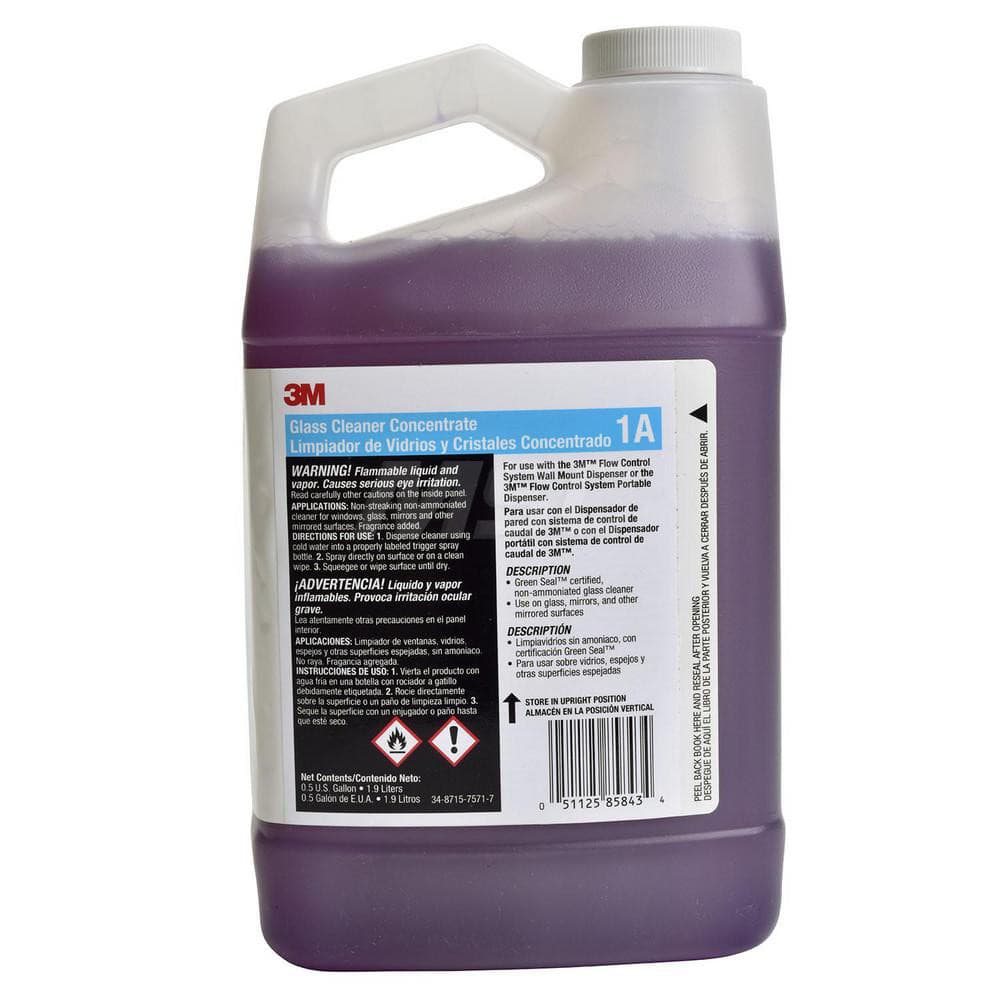 Glass Cleaners; Form: Liquid Concentrate; Container Type: Bottle; Solution Type: Ammonia-Free; Container Size: 0.5 gal