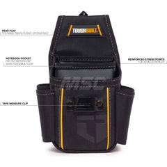 Tool Pouches & Holsters; Holder Type: Tool Pouch; Tool Type: Tool Belts & Accessories; Material: Polyester; Closure Type: No Closure; Color: Black; Number of Pockets: 3.000; Belt Included: No; Overall Depth: 4.33; Overall Height: 12.2; Insulated: No; Teth