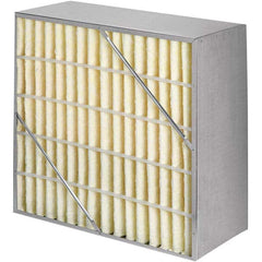 Pleated Air Filter: 24 x 20 x 6″, MERV 15, Rigid Cell Synthetic, Galvanized Steel Frame, 500 CFM