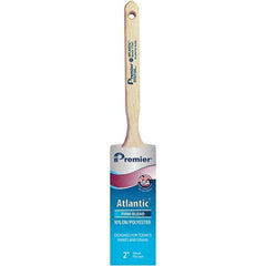 Premier Paint Roller - 2" Tapered Nylon/Polyester Sash Brush - 2-11/16" Bristle Length, 7" Wood Sash Handle - Americas Tooling