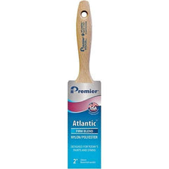 Premier Paint Roller - 2" Tapered Nylon/Polyester Varnish Brush - 2-11/16" Bristle Length, 5-1/4" Wood Beavertail Handle - Americas Tooling