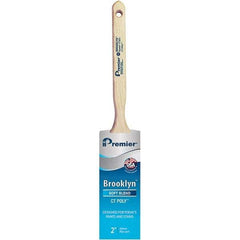 Premier Paint Roller - 2" Tapered Polyester Sash Brush - 2-11/16" Bristle Length, 7" Wood Sash Handle - Americas Tooling