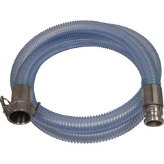 Kuriyama of America - Food & Beverage Hose; Inside Diameter (Inch): 6 ; Outside Diameter (Decimal Inch): 6.8100 ; Length (Feet): 10 ; Bend Radius (Inch): 18 ; Maximum Working Pressure (psi): 30.000 ; Vacuum Rating: 24 In. Hg; 20 In Hg - Exact Industrial Supply