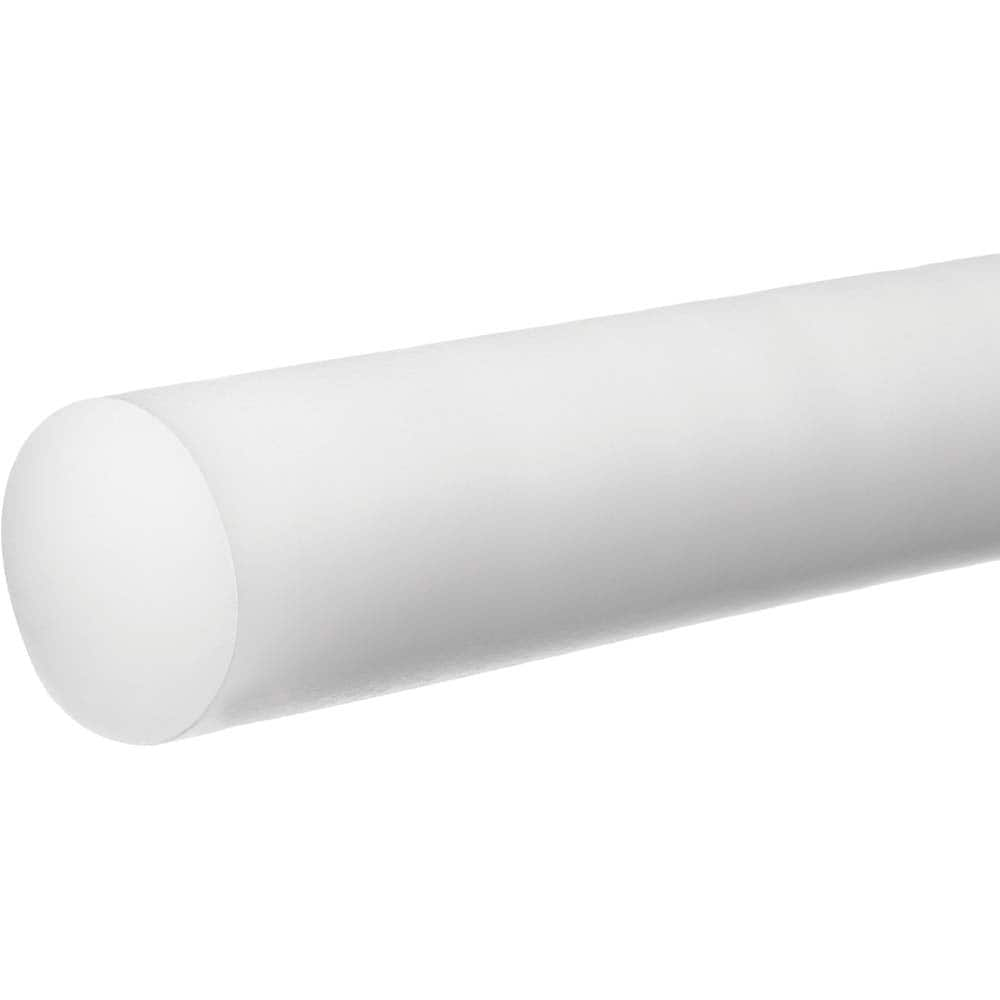 USA Sealing - Plastic Rods; Material: Acetal ; Diameter (Inch): 1 ; Length (Feet): 3 ; Hardness: Rockwell M-90 ; Color: White ; Additional Information: Density: 0.051 lb/in?, Tensile Strength: 8500 psi, Temperature Rating : -20 to 180? F, Impact Strength - Exact Industrial Supply