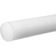 USA Sealing - Plastic Rods; Material: Acetal ; Diameter (Inch): 1-3/8 ; Length (Feet): 5 ; Hardness: Rockwell M-90 ; Color: White ; Additional Information: Density: 0.051 lb/in?, Tensile Strength: 8500 psi, Temperature Rating : -20 to 180? F, Impact Stre - Exact Industrial Supply